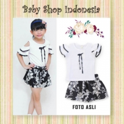 large setelan kulot putih